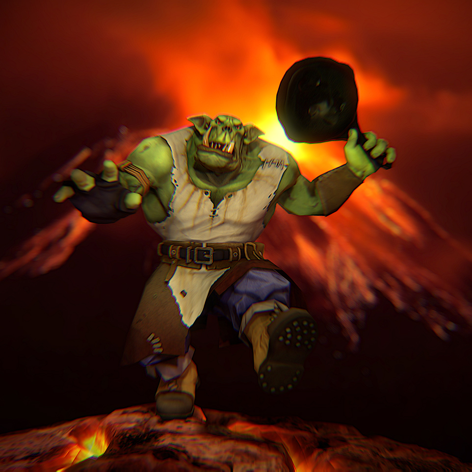 3d rendered ork character
